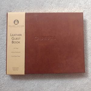 Leather Guest Book Journal Organizer Event Planner